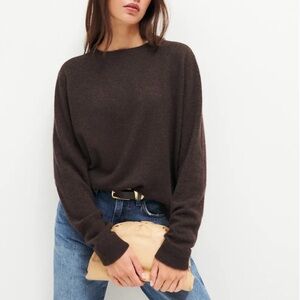 Reformation Brown Cashmere Boyfriend Sweater